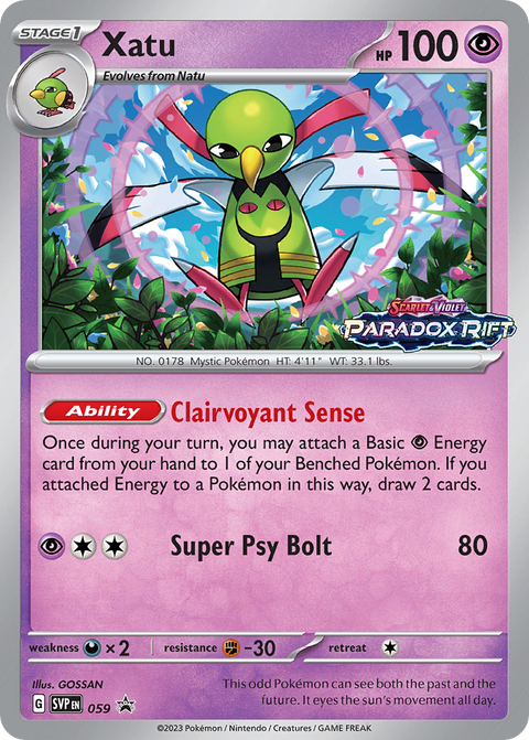 Xatu 59 Scarlet & Violet Black Star Promos Pokémon card
