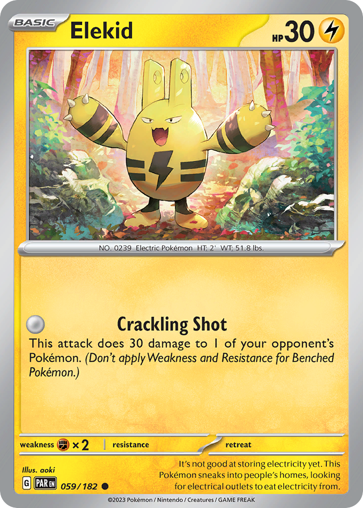 Elekid 59 Paradox Rift Pokémon card