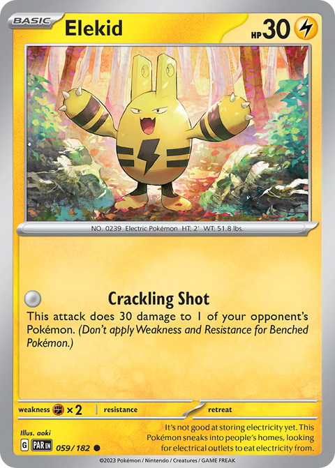 Elekid 59 Paradox Rift Pokémon card