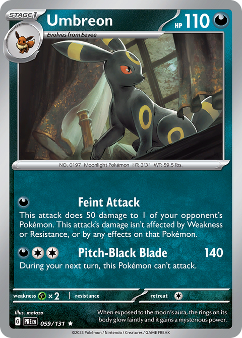 Umbreon 59 Prismatic Evolutions Pokémon card