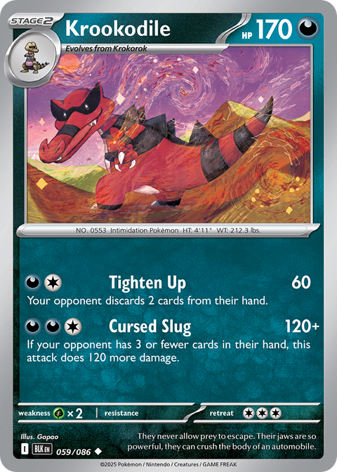 Krookodile 59 Black Bolt Pokémon card