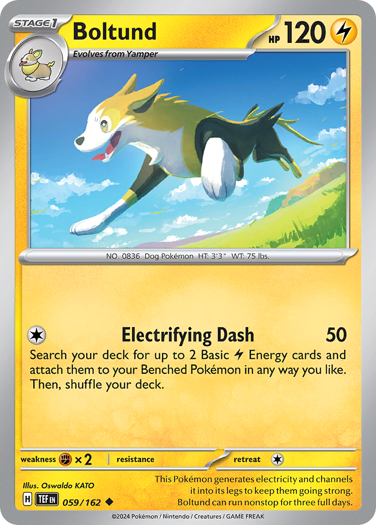Boltund 59 Temporal Forces Pokémon card