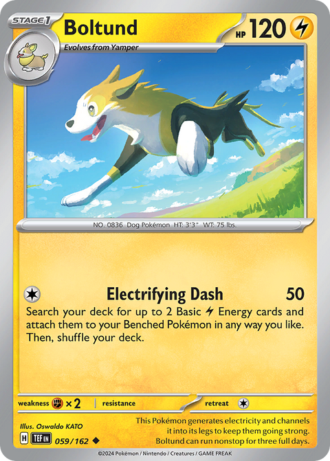 Boltund 59 Temporal Forces Pokémon card