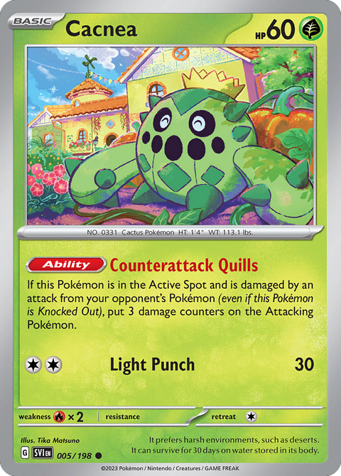 Cacnea 5 Scarlet & Violet Pokémon card