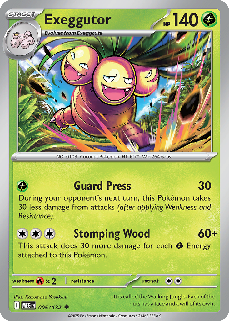 Exeggutor 5 Mega Evolution Pokémon card