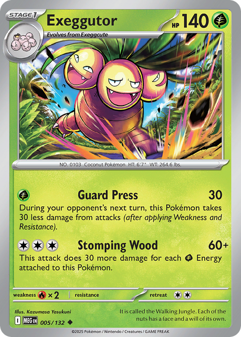 Exeggutor 5 Mega Evolution Pokémon card