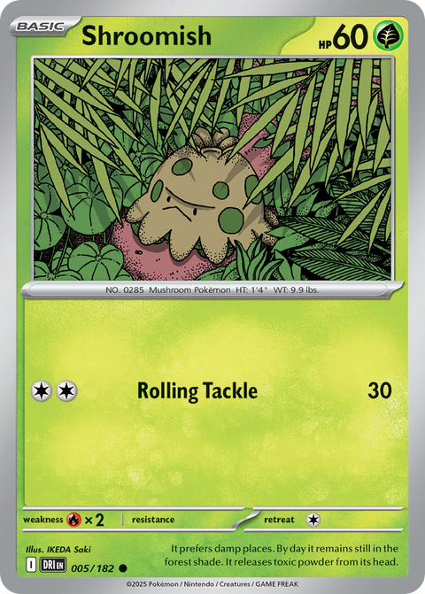 Shroomish 5 Destined Rivals Pokémon card