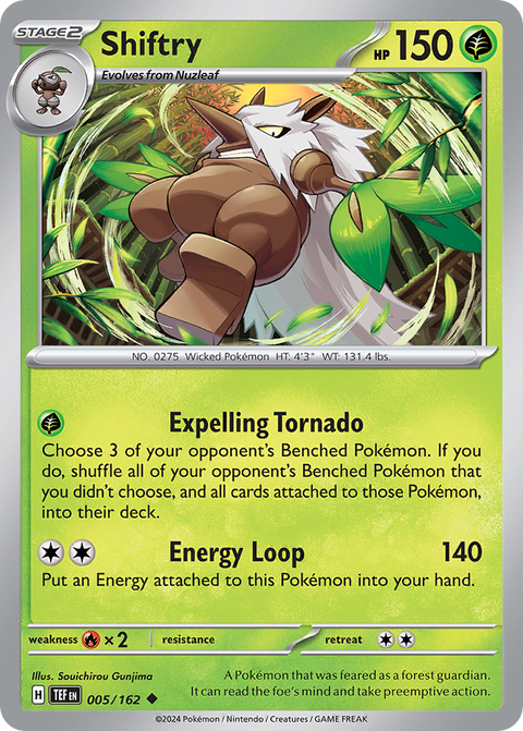 Shiftry 5 Temporal Forces Pokémon card