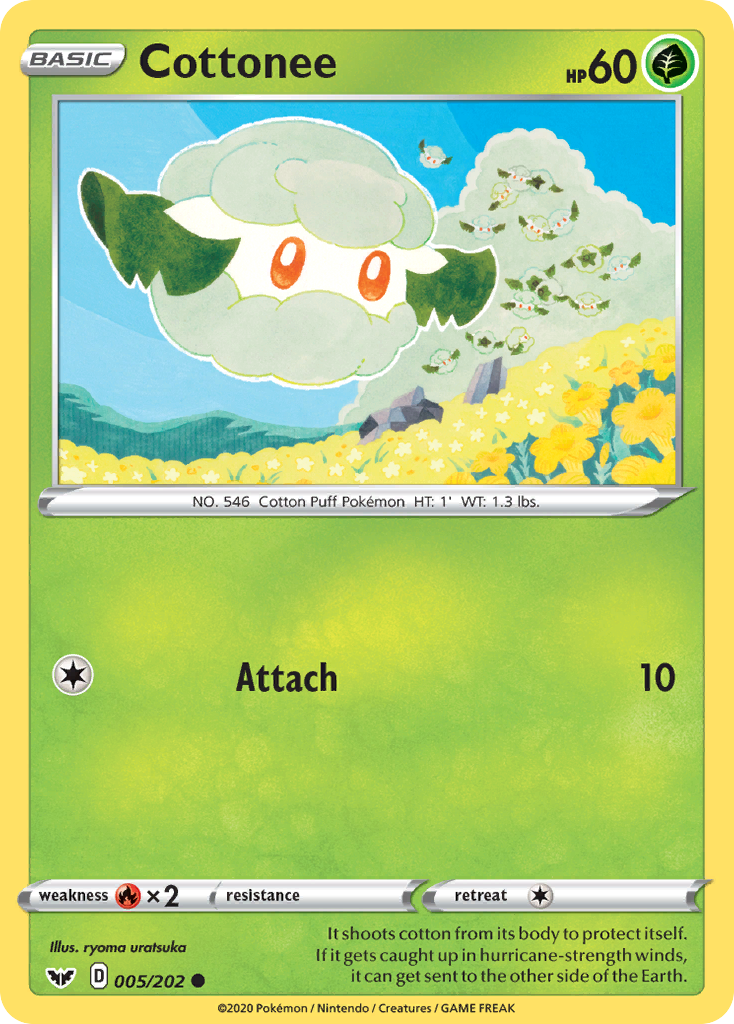 Cottonee 5 Sword & Shield Pokémon card