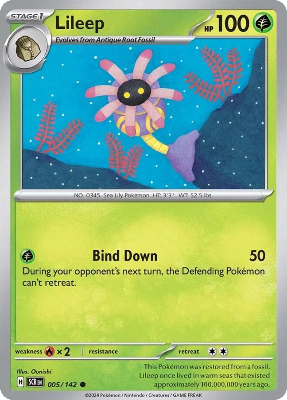 Lileep 5 Stellar Crown Pokémon card