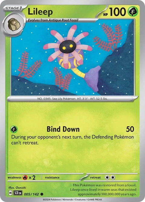 Lileep 5 Stellar Crown Pokémon card