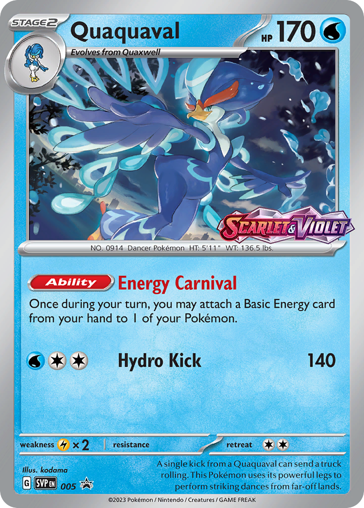 Quaquaval 5 Scarlet & Violet Black Star Promos Pokémon card