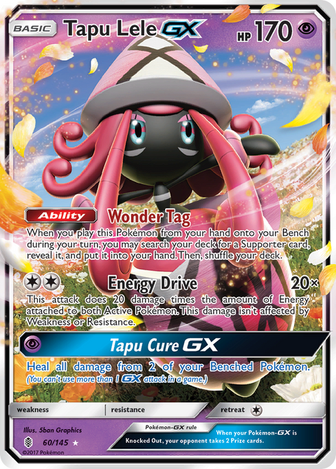 Tapu Lele-GX 60 Guardians Rising Pokémon card