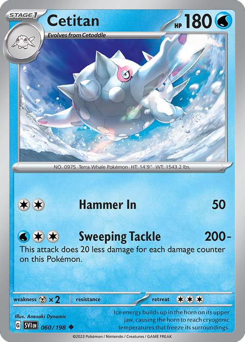 Cetitan 60 Scarlet & Violet Pokémon card