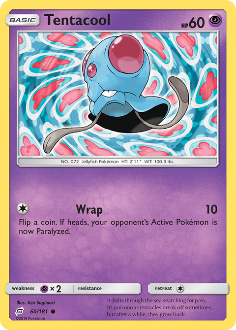Tentacool 60 Team Up Pokémon card