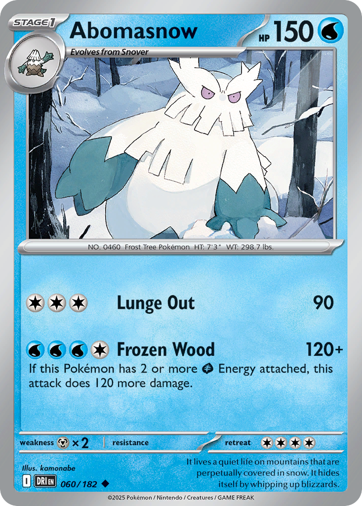 Abomasnow 60 Destined Rivals Pokémon card