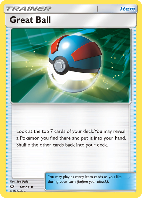 Great Ball 60 Shining Legends Pokémon card