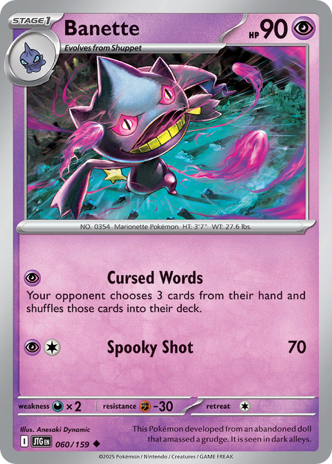 Banette 60 Journey Together Pokémon card