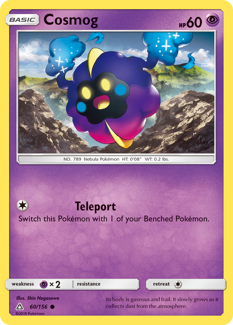 Cosmog 60 Ultra Prism Pokémon card