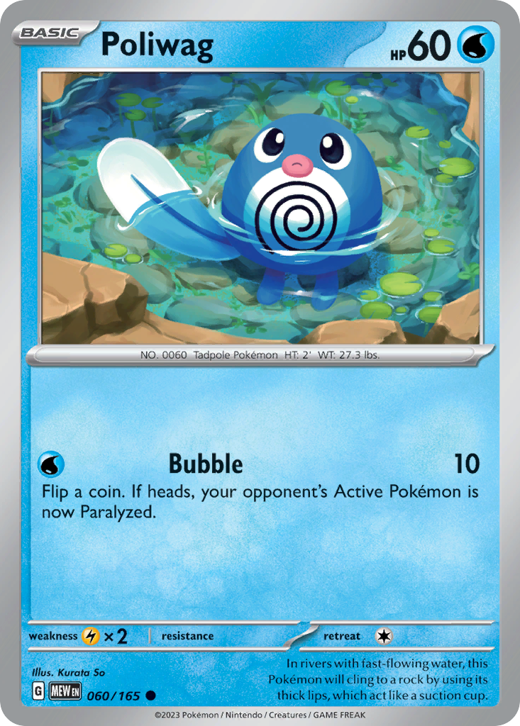 Poliwag 60 151 Pokémon card
