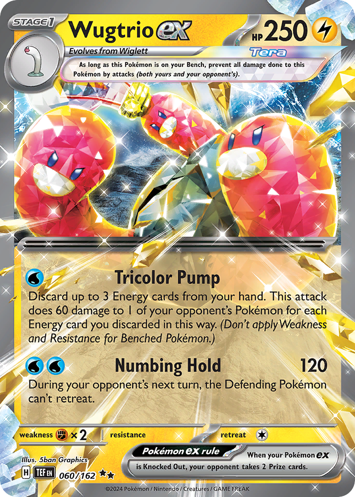 Wugtrio ex 60 Temporal Forces Pokémon card