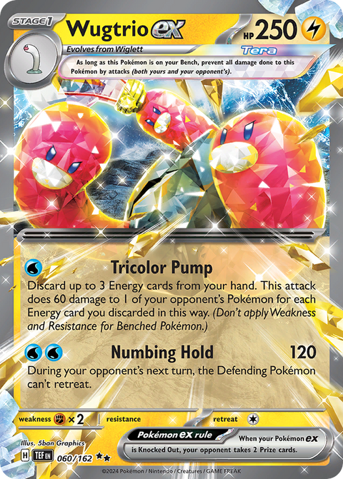 Wugtrio ex 60 Temporal Forces Pokémon card