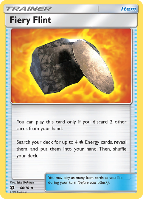 Fiery Flint 60 Dragon Majesty Pokémon card