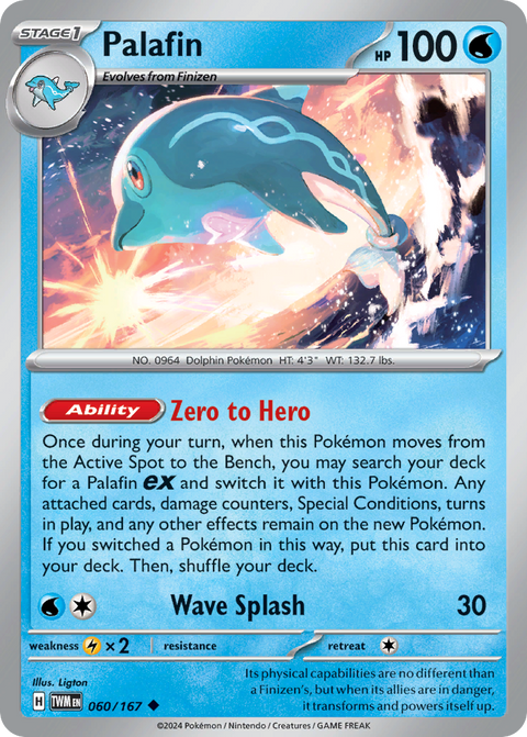 Palafin 60 Twilight Masquerade Pokémon card