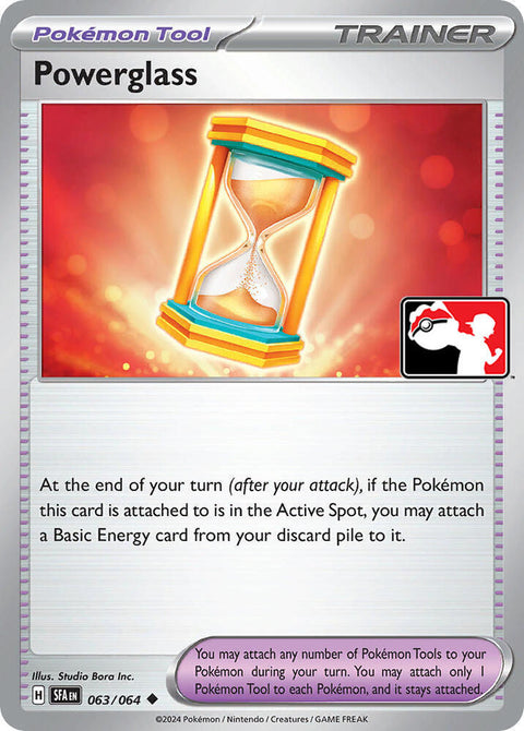 Powerglass - 063/064 - Prize Pack Series Seven — Play! Pokémon stamped prize pack card