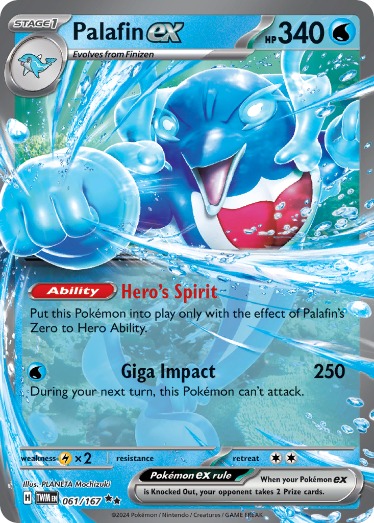 Palafin ex 61 Twilight Masquerade Pokémon card