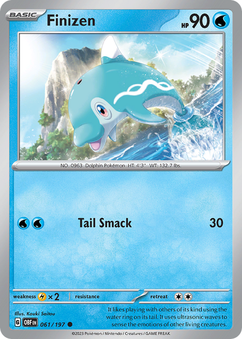 Finizen 61 Obsidian Flames Pokémon card