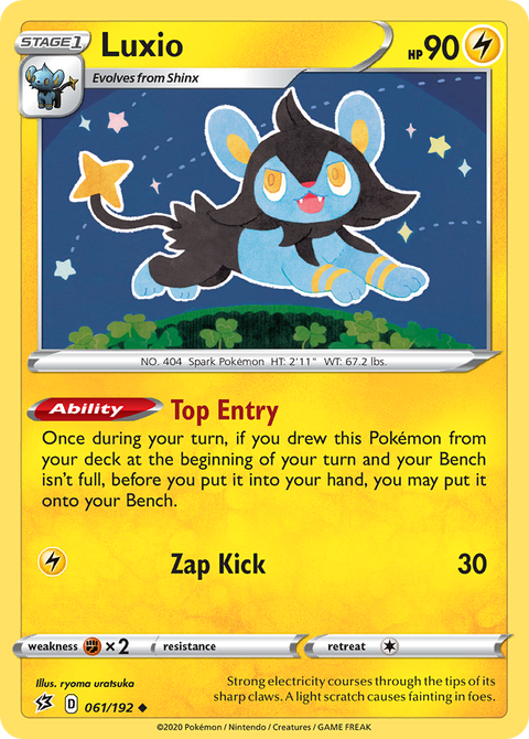 Luxio 61 Rebel Clash Pokémon card