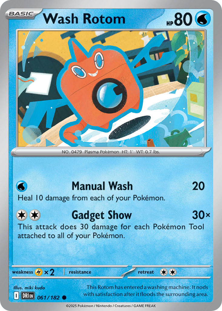Wash Rotom 61 Destined Rivals Pokémon card