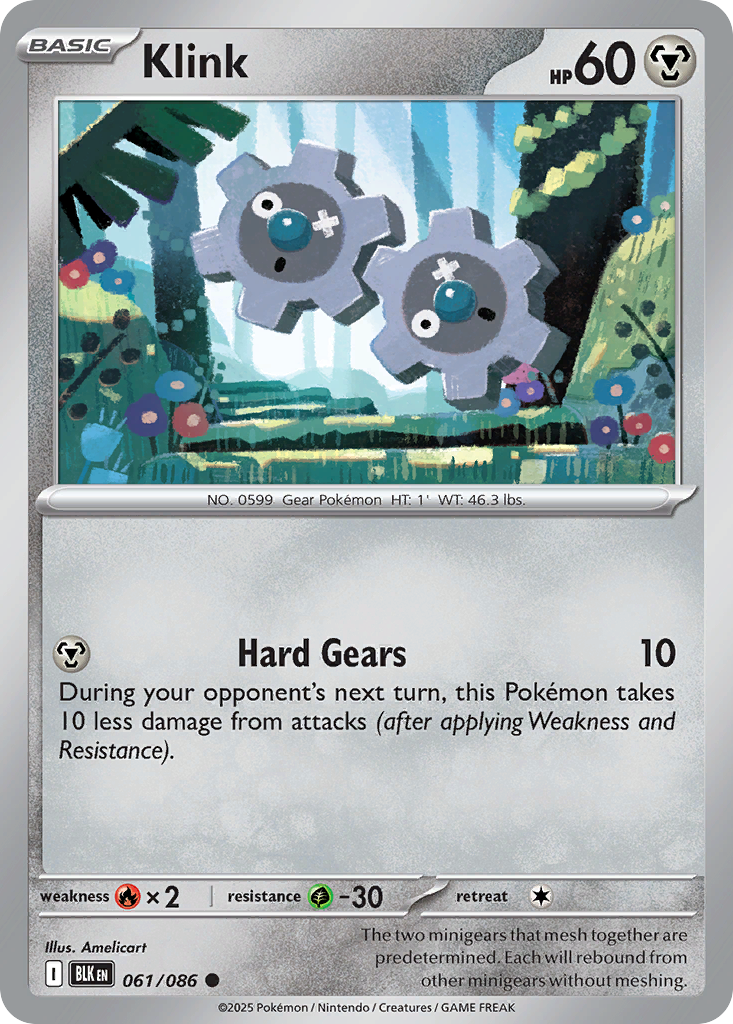 Klink 61 Black Bolt Pokémon card