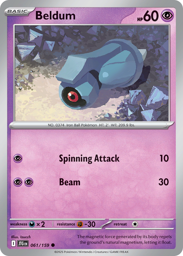 Beldum 61 Journey Together Pokémon card