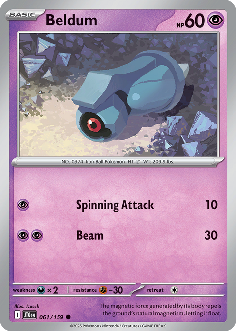 Beldum 61 Journey Together Pokémon card