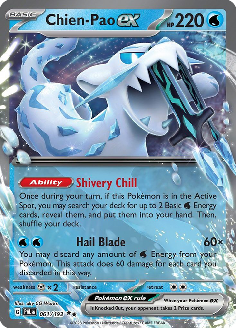 Chien-Pao ex 61 Paldea Evolved Pokémon card