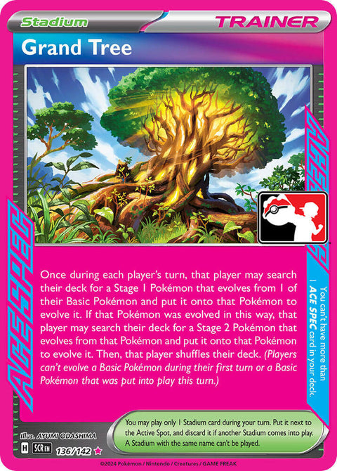 Grand Tree - 136/142 - Prize Pack Series Six — Play! Pokémon stamped prize pack card