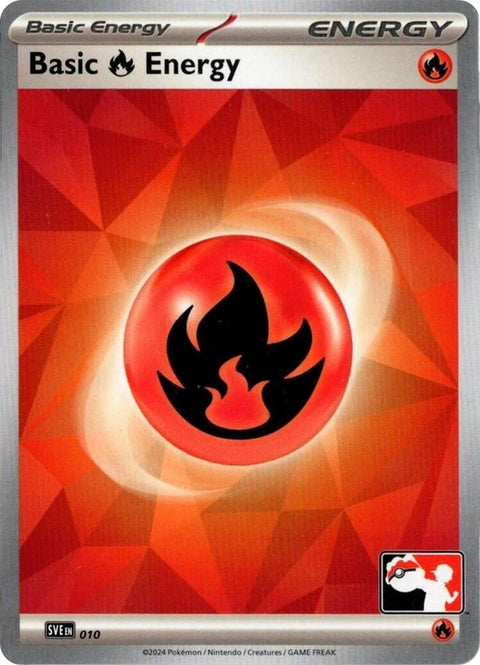 Basic Fire Energy - 010 - Prize Pack Series Seven — Play! Pokémon stamped prize pack card