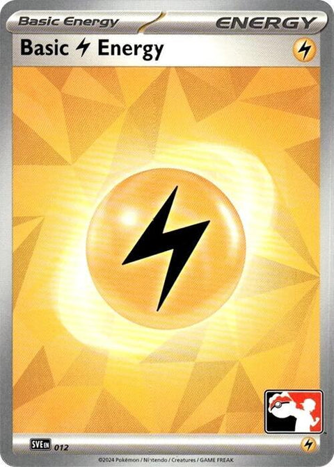 Basic Lightning Energy - 012 - Prize Pack Series Six — Play! Pokémon stamped prize pack card