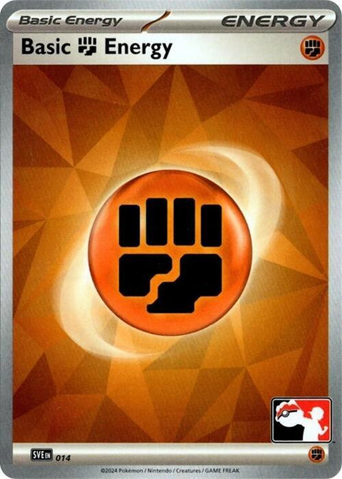 Basic Fighting Energy - 014 - Prize Pack Series Six — Play! Pokémon stamped prize pack card