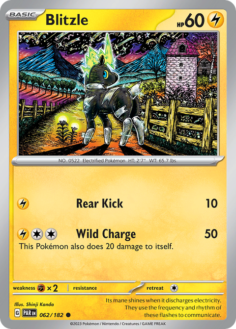 Blitzle 62 Paradox Rift Pokémon card