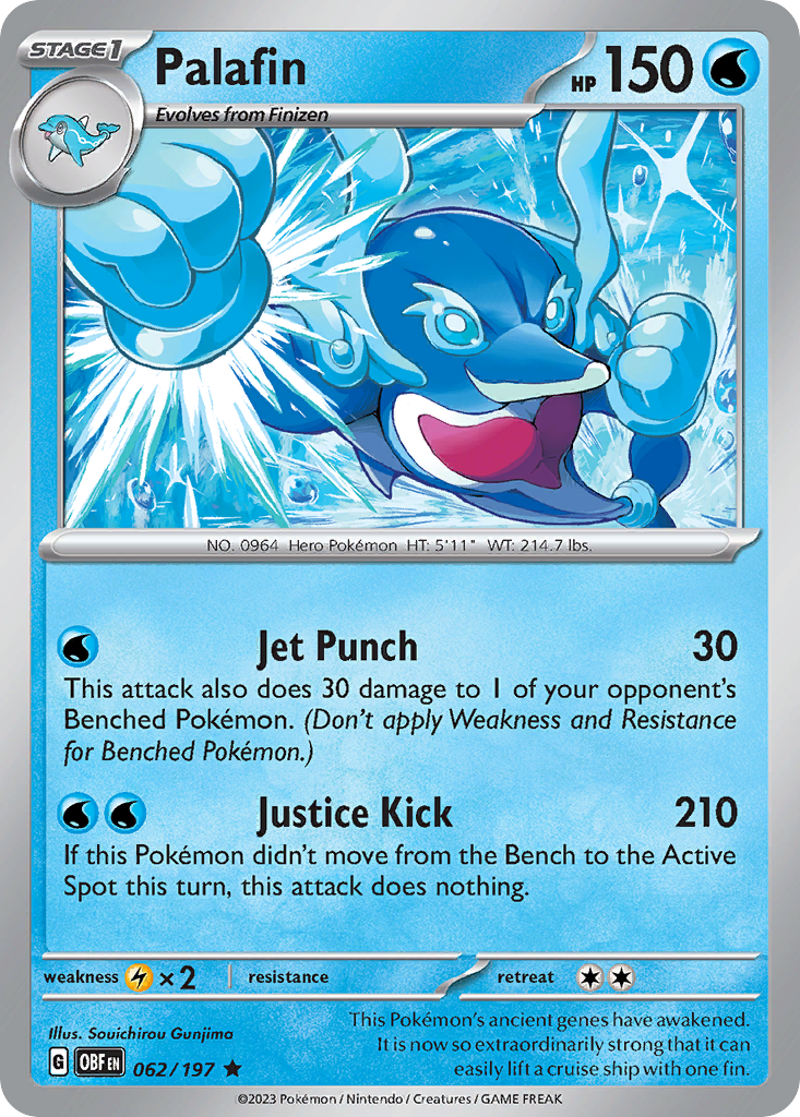 Palafin 62 Obsidian Flames Pokémon card