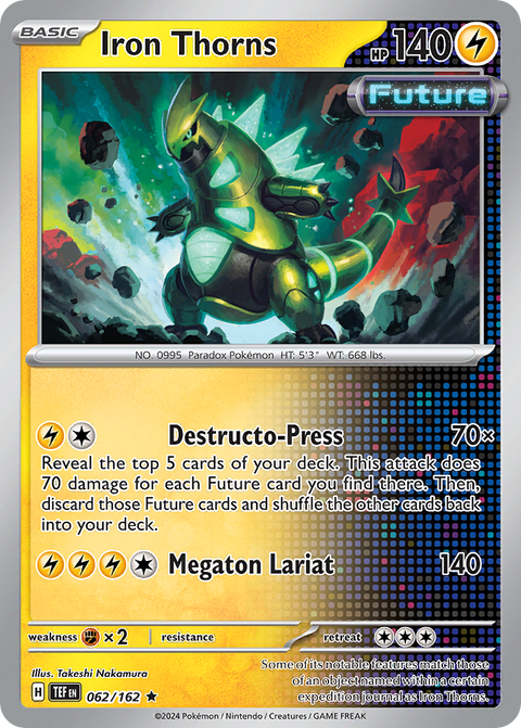 Iron Thorns 62 Temporal Forces Pokémon card