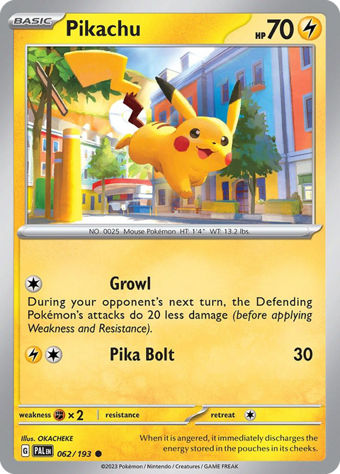 Pikachu 62 Paldea Evolved Pokémon card