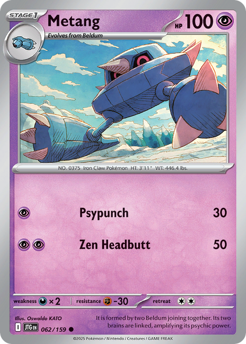 Metang 62 Journey Together Pokémon card