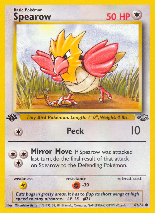 Spearow 62 Jungle Pokémon card