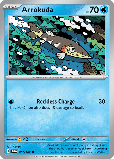 Arrokuda 62 Destined Rivals Pokémon card