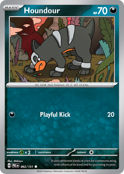 Houndour 62 Prismatic Evolutions Pokémon card