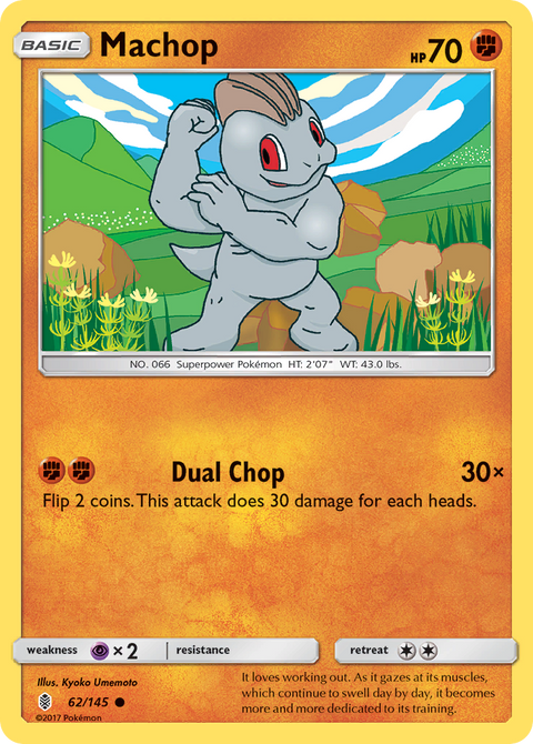 Machop 62 Guardians Rising Pokémon card